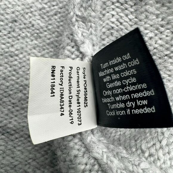 LANE BRYANT | Women's 18 20 gray knit sweater tortoise Shell Buttons on Sleeves - Picture 6 of 10